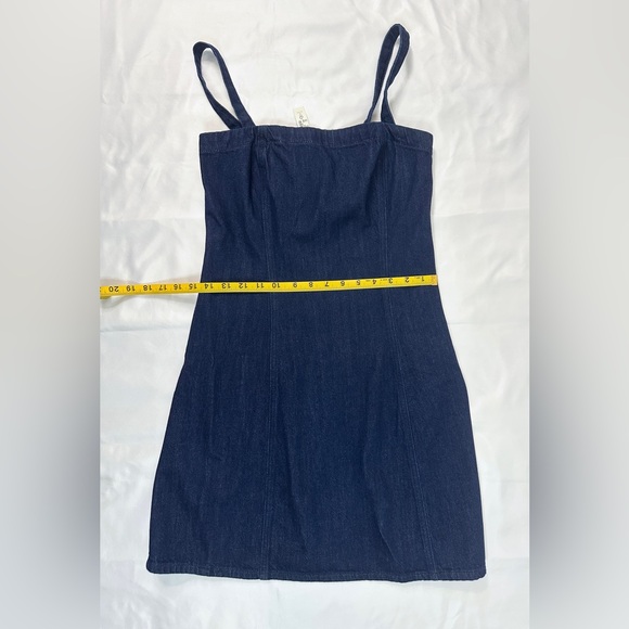 NWT Madewell Denim Strapless Mini Dress - Maytown Wash - 4 - Picture 11 of 13